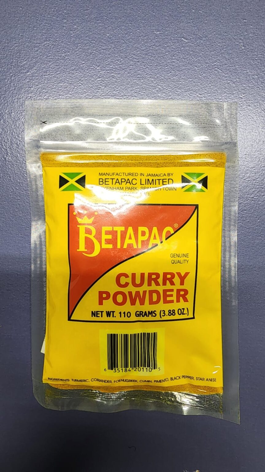 Betapac Jamaican curry powder Tropical Spices Small Tropical Spices