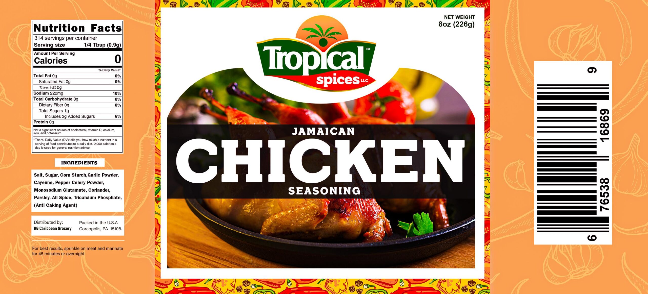 Tropical Spices - Chicken Seasoning - Wholesale - Pack of 12 - 8oz - Image 4